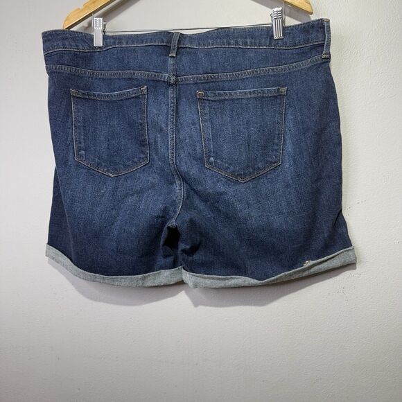 Old Navy Denim Shorts Women’s Plus Size 16 Roll Cuff Medium Was Distressed - Picture 2 of 6